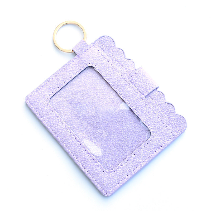 Wholesale Colored PU Leather Bank Card Bag, Fashionable and Creative Student Bus Card Holder Clip